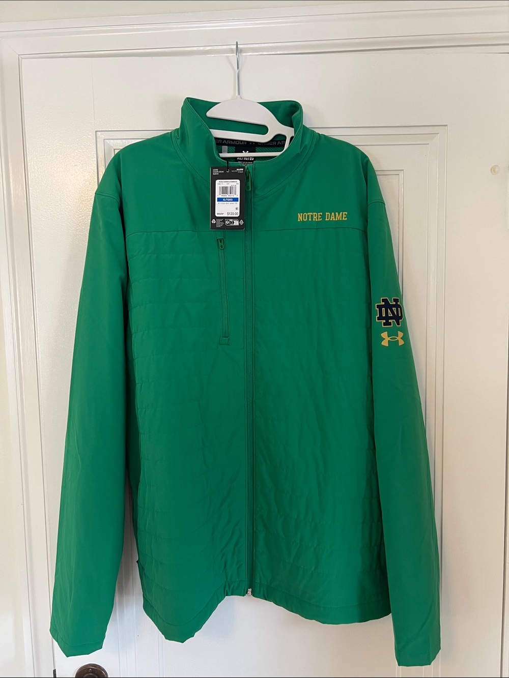 Under Armour Green Notre Dame Lightweight Full-Zip Jacket